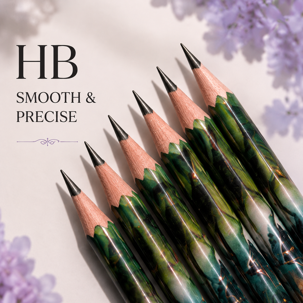 Miracle Nikki Premium HB Pencil Set with Sharpener & Eraser | 12 PCS Anime Theme Writing Pencils for School, Office & Art