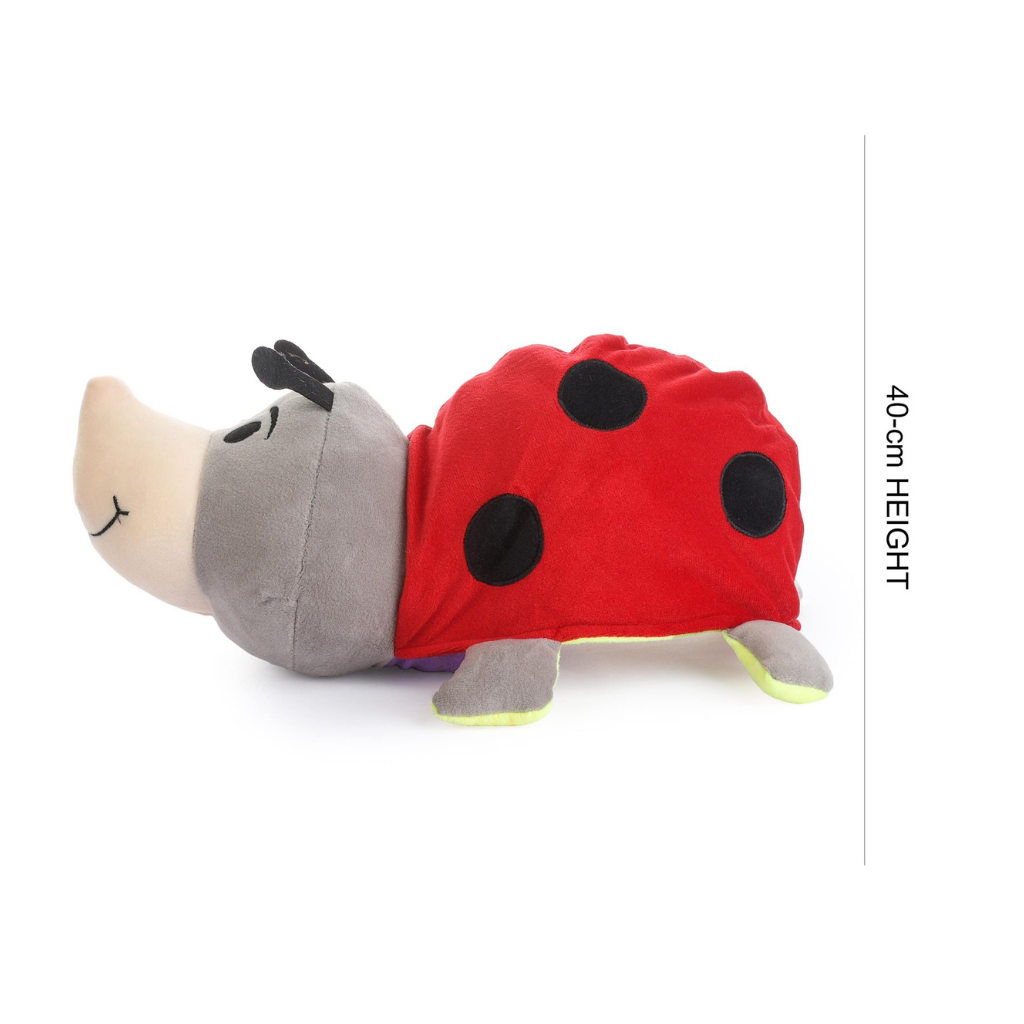 HILIFE Flippo Plushies Reversible laddy Bug & Caterpillar Soft Toy- Height 40 cm