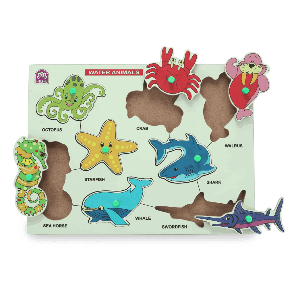 Hilife - Sea Animal Knobbed Puzzle