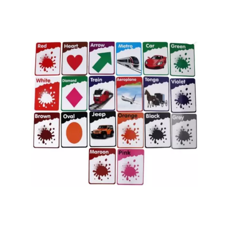 Flash cards Transportation, shapes & Color