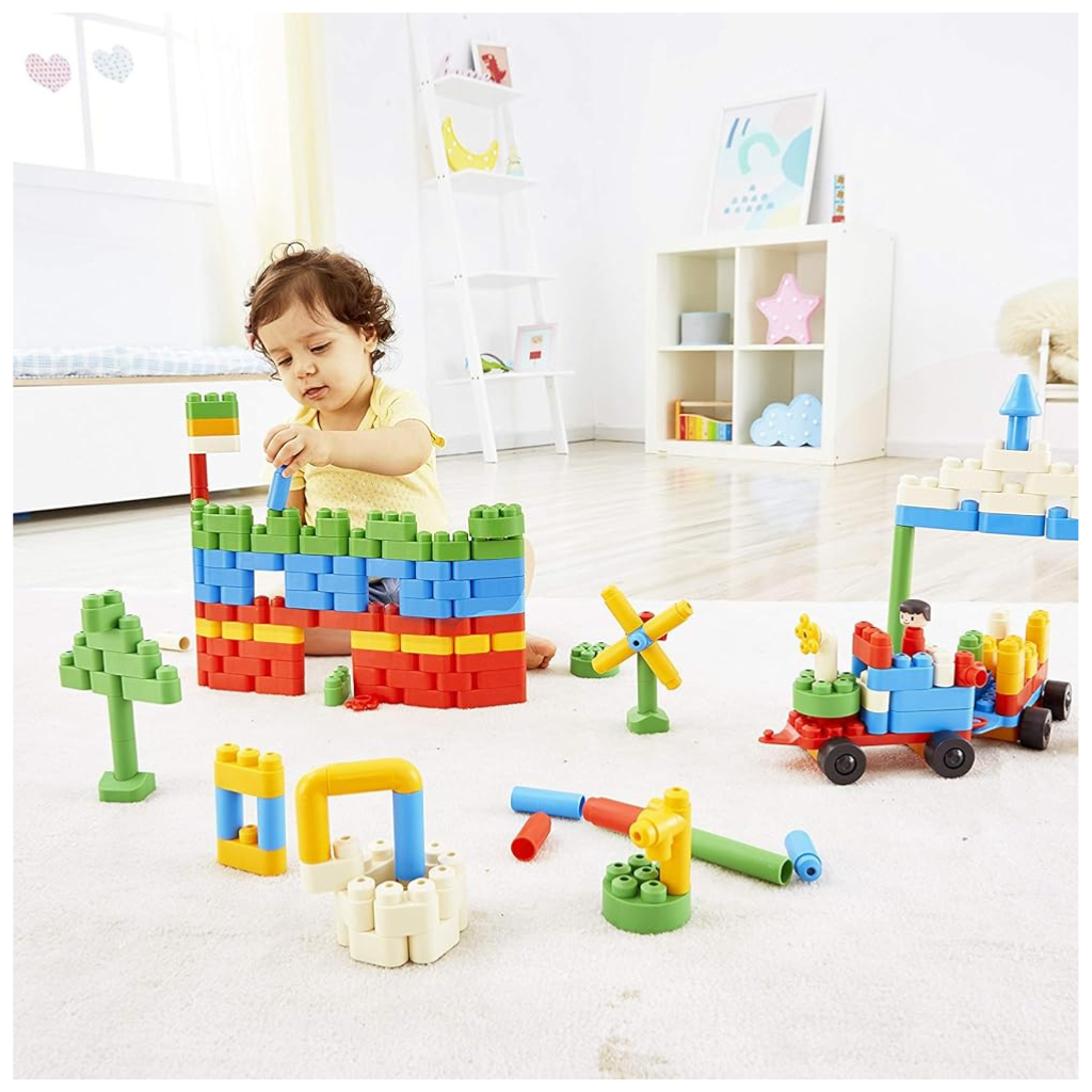 PolyM Dinosaur Paradise Kit Building Blocks (200 Piece)