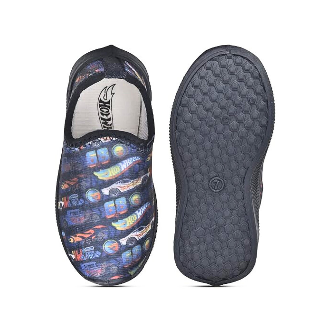 Toothless Hot Wheels Printed Lycra Casual Shoes for Kids Sneaker - Sky Blue