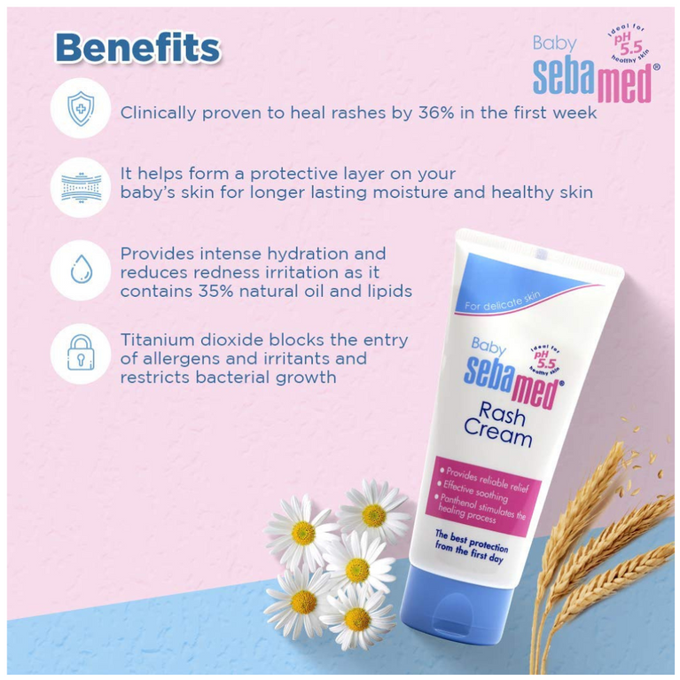 Sebamed Baby Rash Cream PH 5.5 Ideal for Diaper Rashes -100 ml