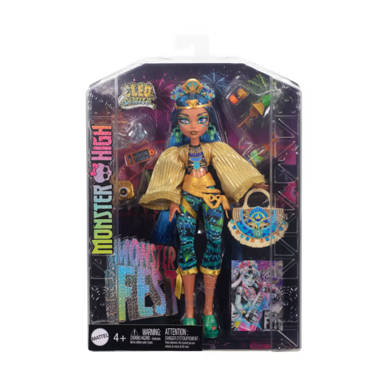 Barbie Monster High „Cleo De Nile Doll with Glam Monster Festival”