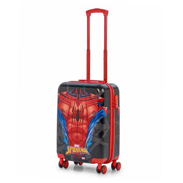 STRIDERS Trolley Luggage Bag with Spiderman Print Red & Black - 20 Inches