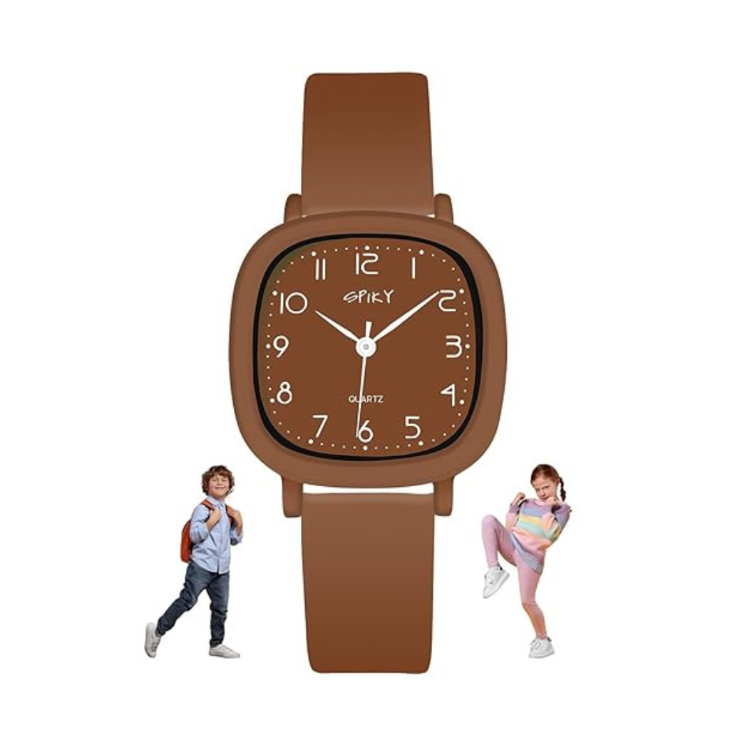 SPIKY Premium Square Casual Analogue Wrist Watches for Boys & Girls - Brown