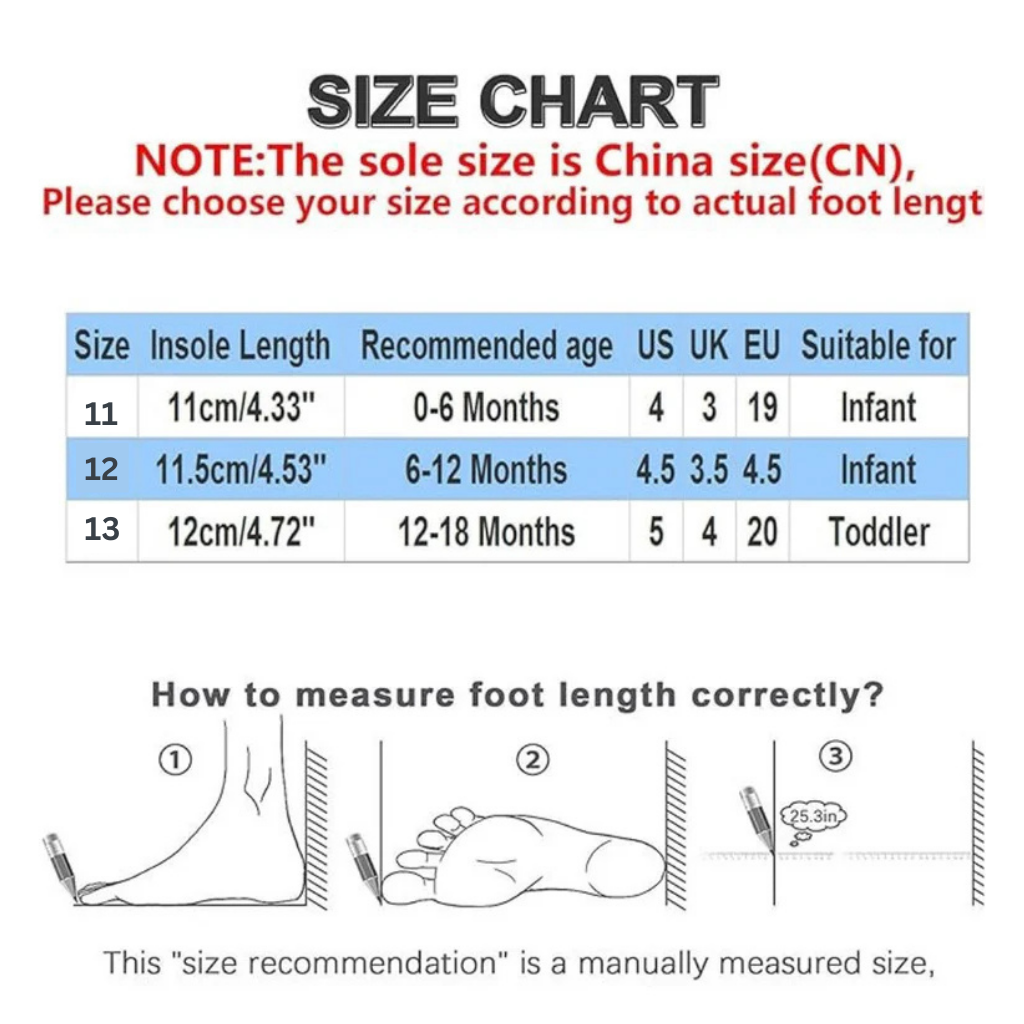 Baby First Walking Shoes Unisex Infant Toddler Soft Anti Slip Sneakers Velcro Closure Shoes