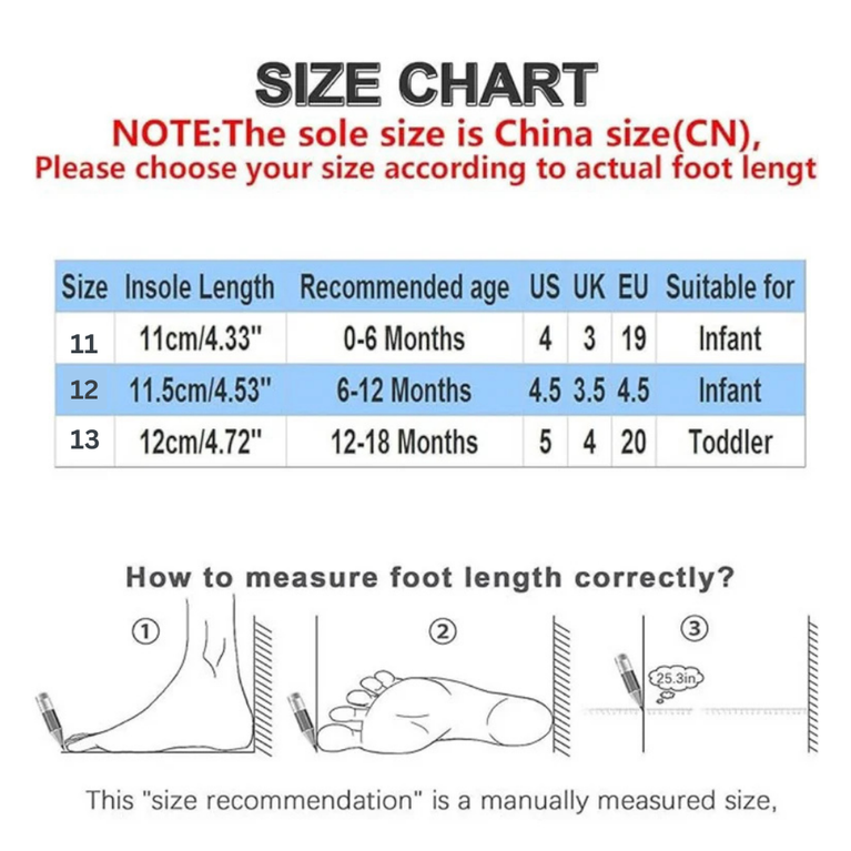 Baby First Walking Shoes Unisex Infant Toddler Soft Anti Slip Sneakers Velcro Closure Shoes