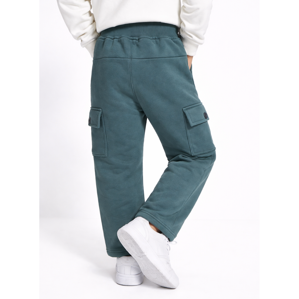 Kids' JD Active Winter Cargo Pants | Fleece-Insulated Sport Joggers