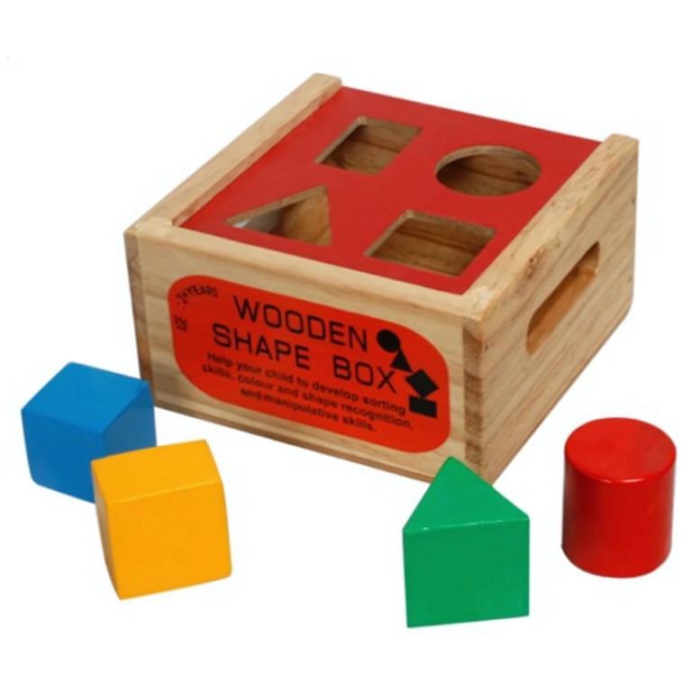 Little Genius- Wooden Shape Sorter Multicolour-5 Pieces