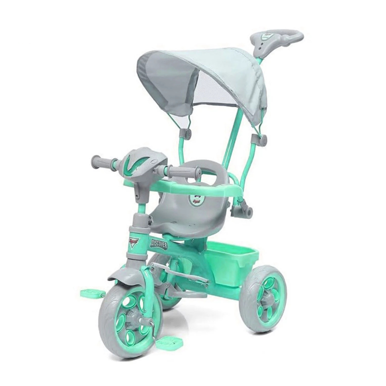 DASH- Discover 3 In1 Handle And Hooded Tricycle Kids Musical Plug and Play Parental Control Handle ,Trike for Indoor and Outdoor-Boys and Girls Up to 25 Kg