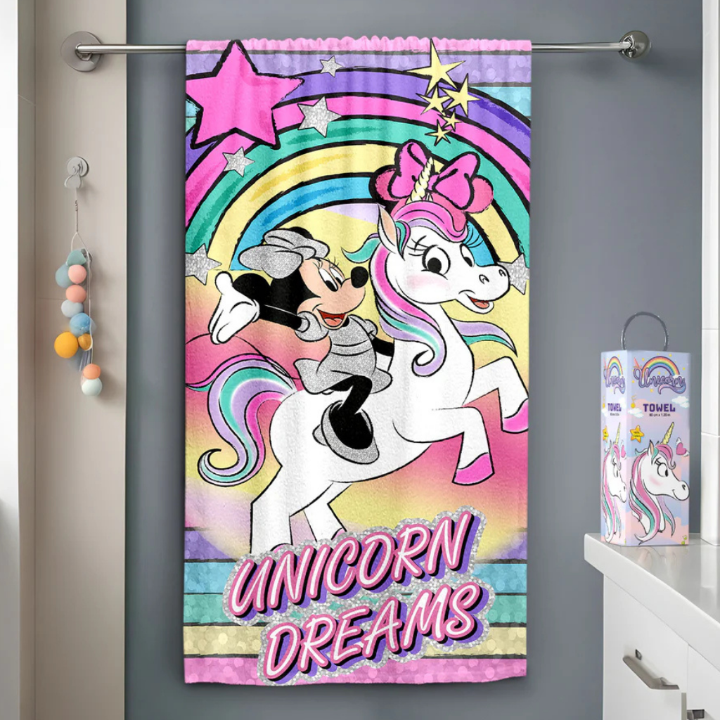 Sassoon - Disney Minnie Mouse with unicorn Kids Bath Towel