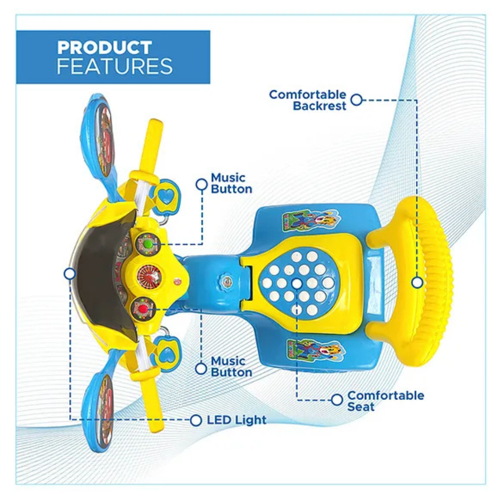 Dash Victor Tricycle for Kids With Under Seat Storage, Light and Music