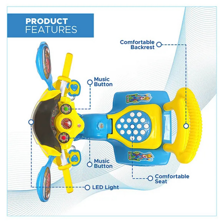 Dash Victor Tricycle for Kids With Under Seat Storage, Light and Music