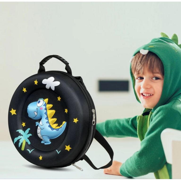 Printed School Bag Tyre Shaped Dinosaur Round 3D School Bag, For Casual Backpack