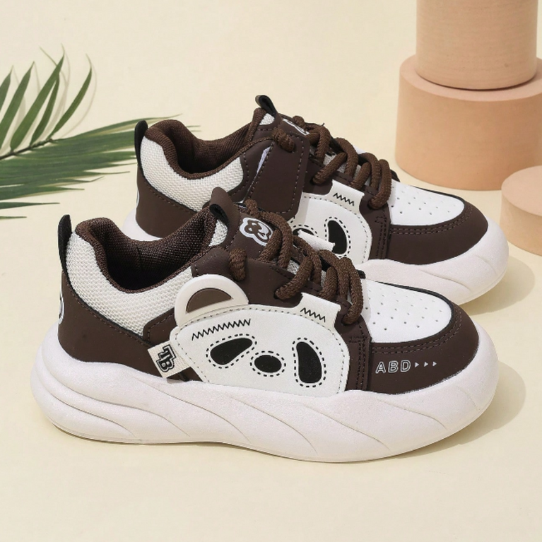Ninos Kids Lace up Shoes with Text Print