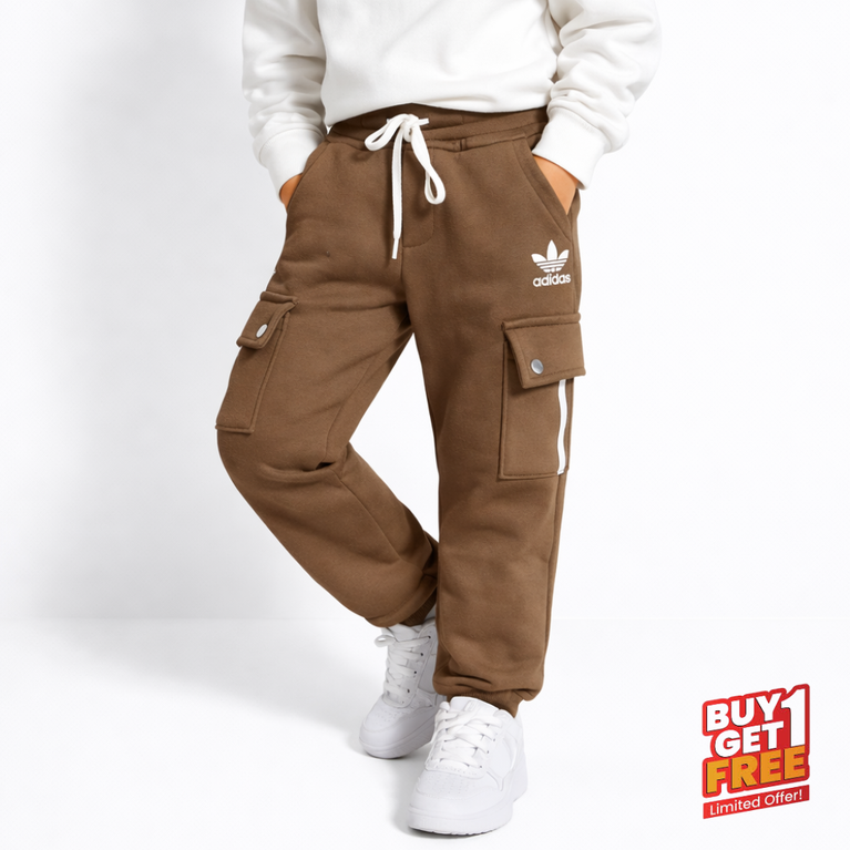 Kids' Adidas Active Winter Cargo Pants | Fleece-Insulated Sport Joggers