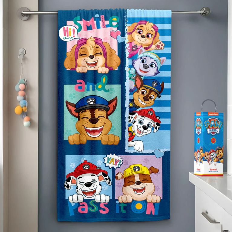 Sassoon - Paw Petrol printed Kids Bath towel