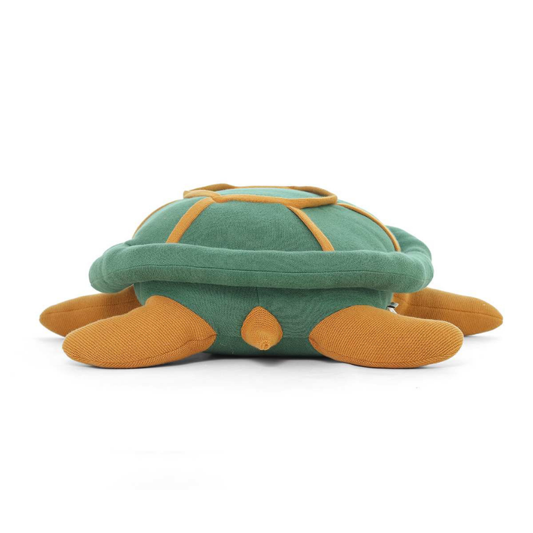 Pluchi Pokey Turtle Cotton Knitted Stuffed Soft Toy - Green & Mustard