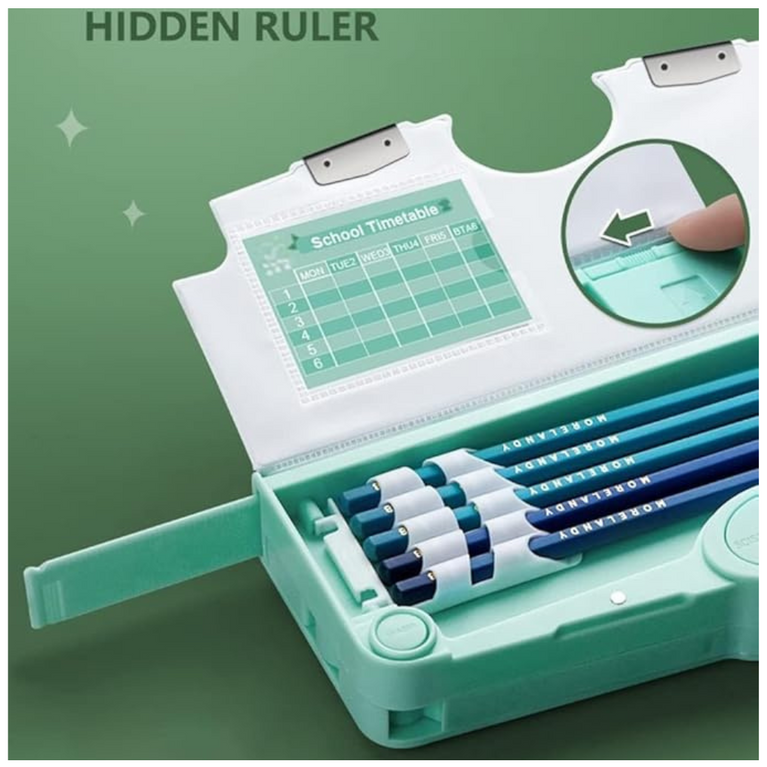 Multi Functional Dinosaur Theme Pencil Box for Kids with Accessories