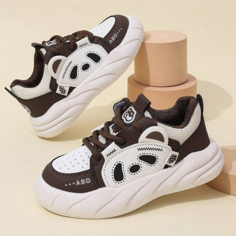 Ninos Kids Lace up Shoes with Text Print