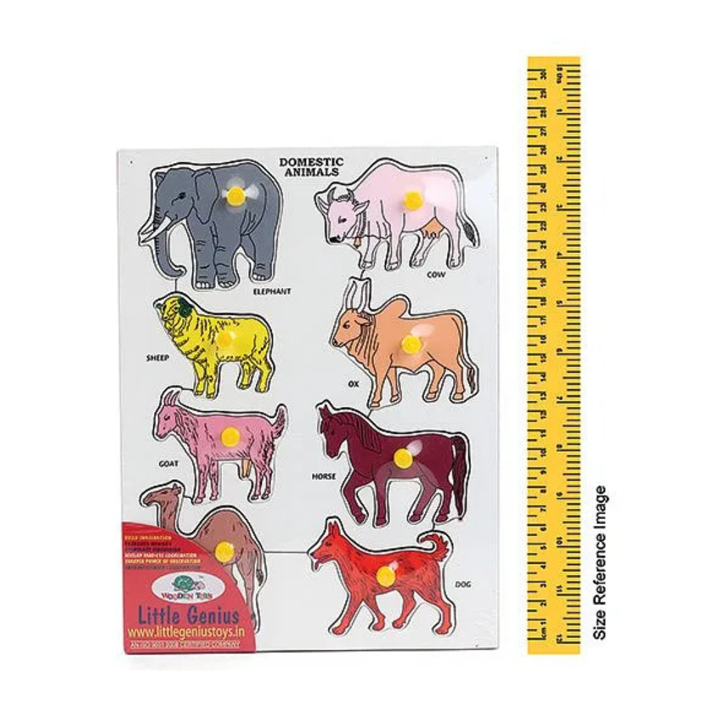 Little Genius- Wooden Domestic Animals Puzzles