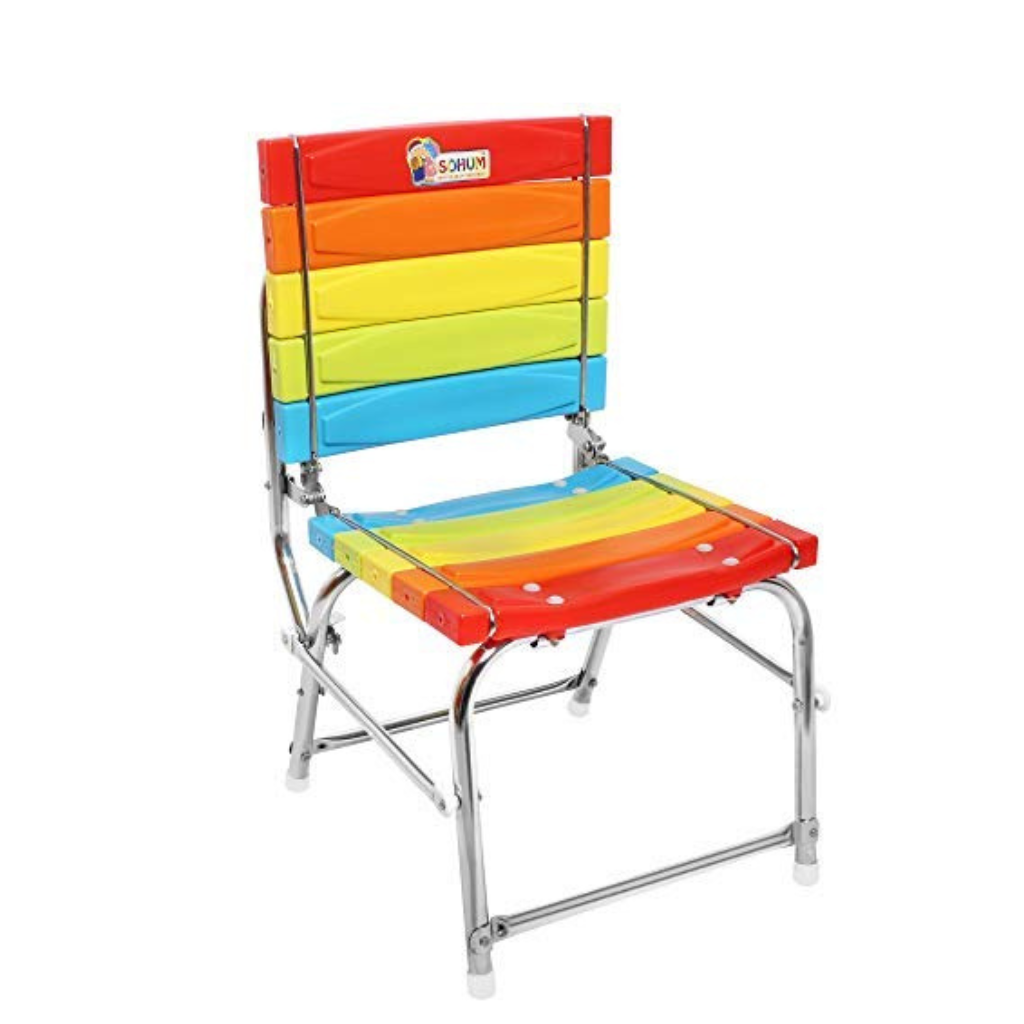 Sohum Baby foldable Multipurpose Comfy Set Table Chair- Color May Vary