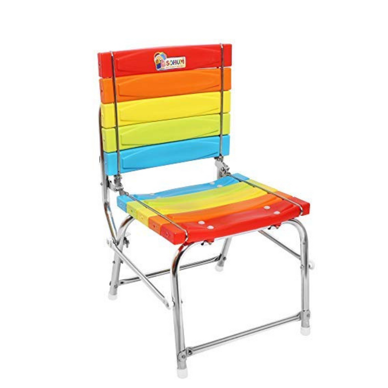 Sohum Baby foldable Multipurpose Comfy Set Table Chair- Color May Vary