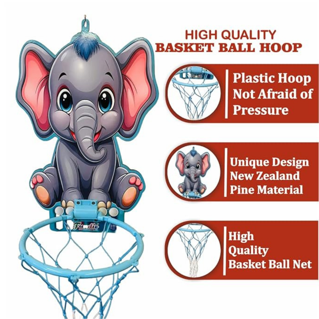 Awals-Animal Design Kids Mini Basketball Hoop Set