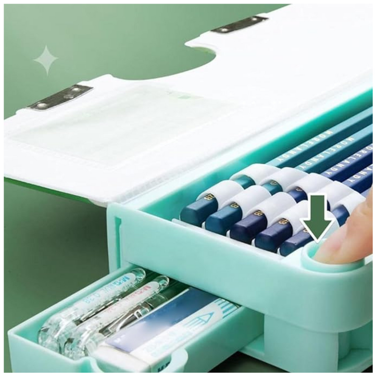 Multi Functional Dinosaur Theme Pencil Box for Kids with Accessories