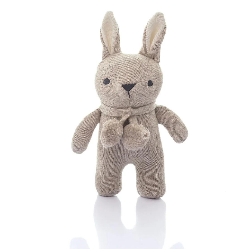 Pluchi Toto Bear Cotton Knitted Stuffed Soft Rattle Toy