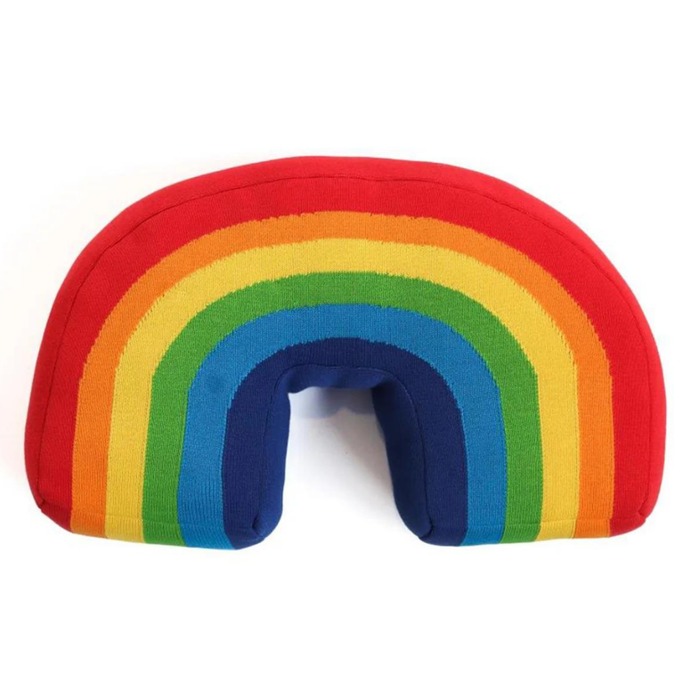 PLUCHI-RAINBOW LUCA Cotton Knitted U Shaped Cushion (Multi Color)