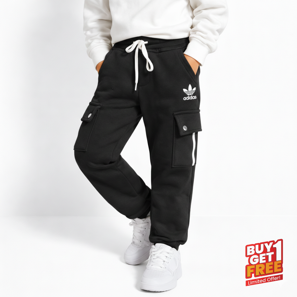 Kids' Adidas Active Winter Cargo Pants | Fleece-Insulated Sport Joggers