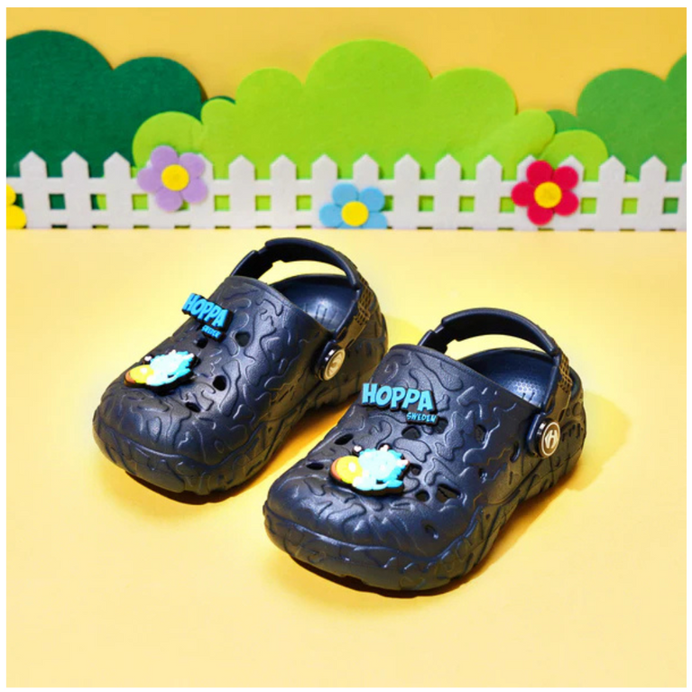 HOPPA SWEDEN Hulk Embellished Perforated Rock Kid's Clogs