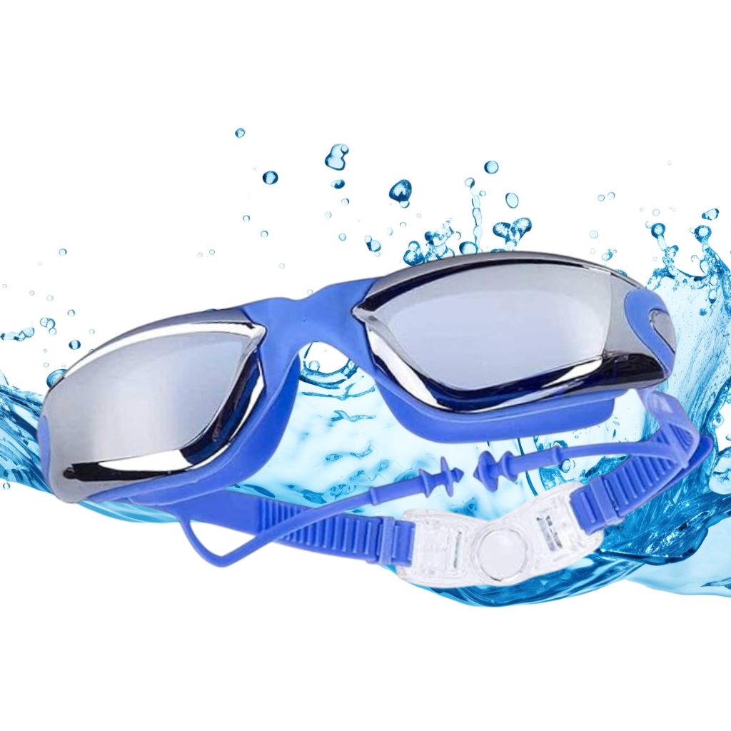 Konex-UV Protection Anti Fog, Hybrid Nose Unisex Swimming Glasses With Attach Earplug