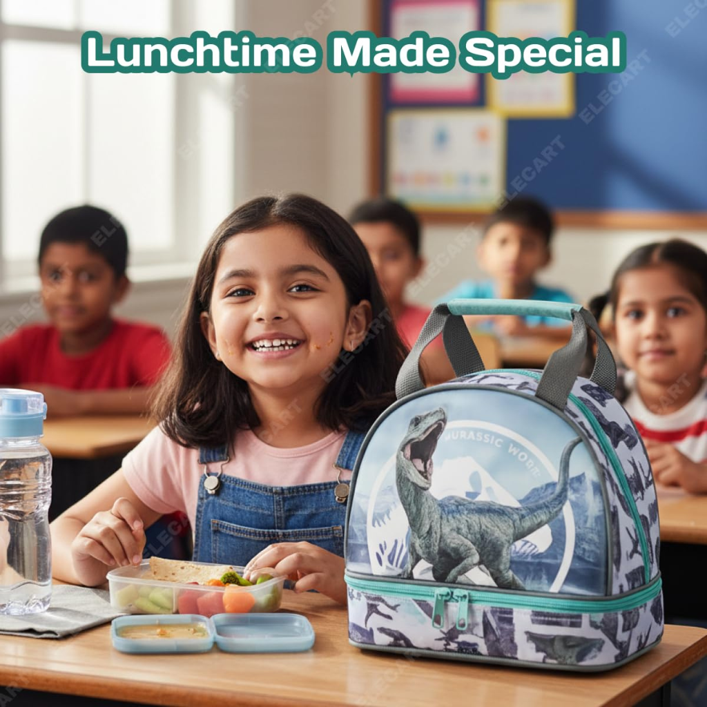 Kids Dinosaur Printed Lunch Bag