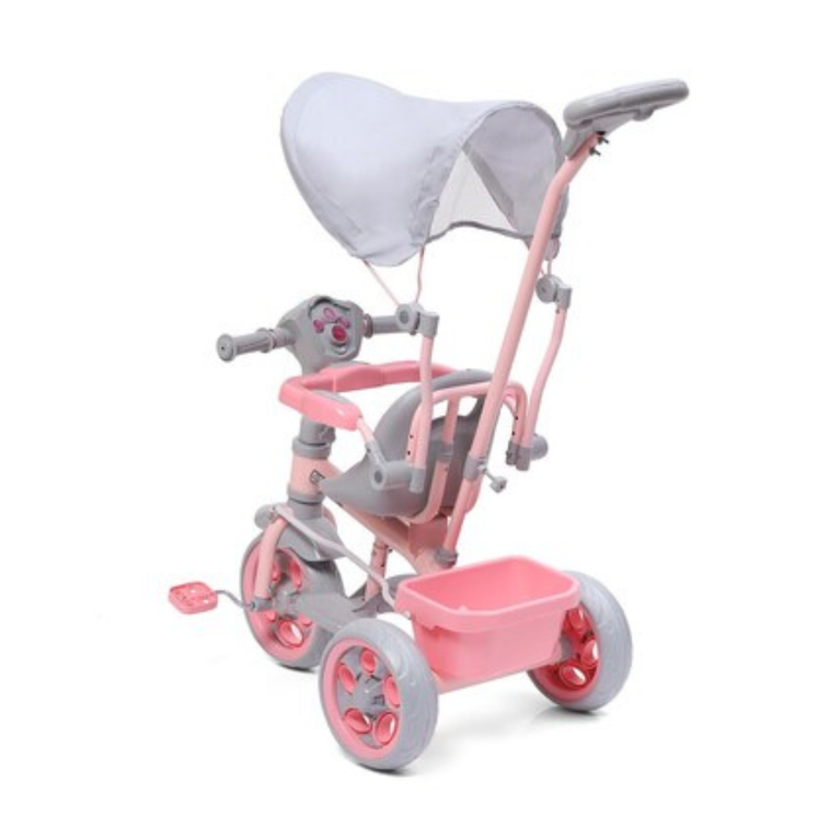 DASH- Discover 3 In1 Handle And Hooded Tricycle Kids Musical Plug and Play Parental Control Handle ,Trike for Indoor and Outdoor-Boys and Girls Up to 25 Kg