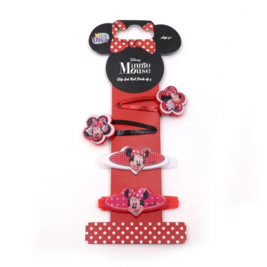 Minnie Mouse Hair Clips & Hair Bands Set for Girls ā Pack of 4