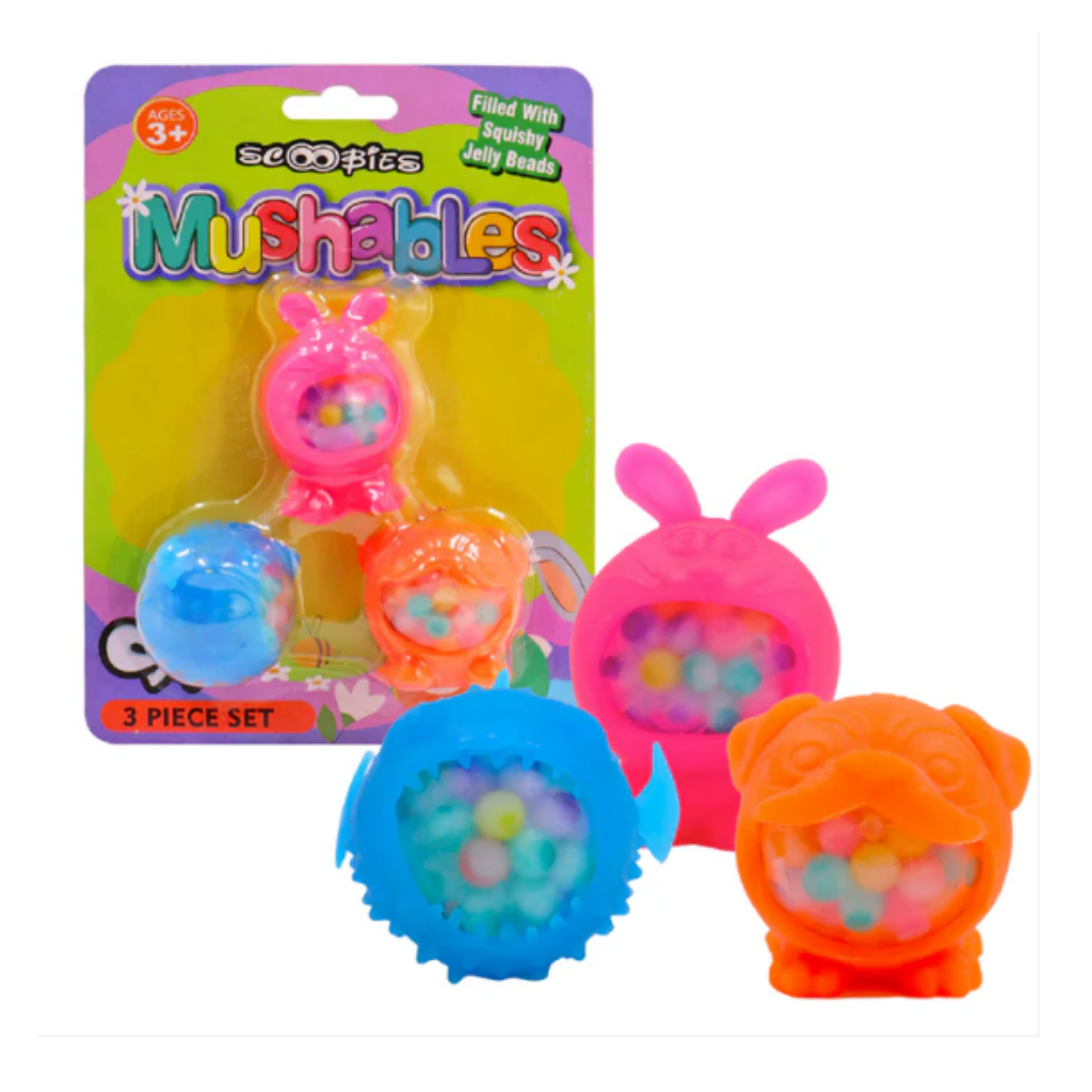 Scoobies Mushables - Giant Animals Fidget Balls with Jelly Beads