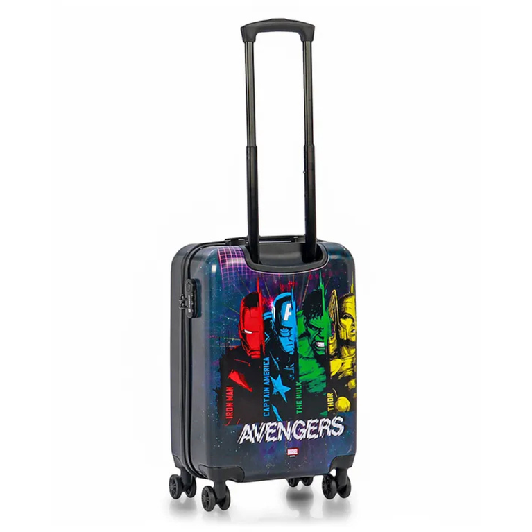 STRIDERS- Avengers Printed Luggage Bag with Spinner Wheels Durable Travel Suitcase Black