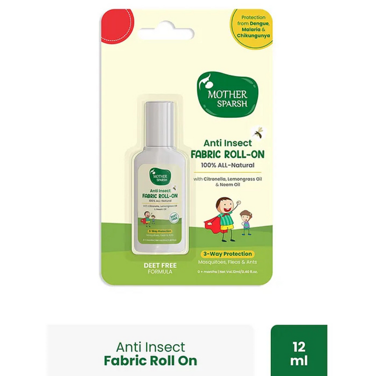 Mother Sparsh Baby Natural Mosquito Repellent Fabric Roll-on - 12 ml