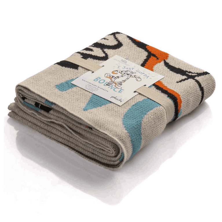 PLUCHI-AC BLANKET WINNIE THE POOH TIGER Disney Cotton Knitted AC Blanket For Baby / Infant / New Born For Use In All Seasons (0-18 Months)