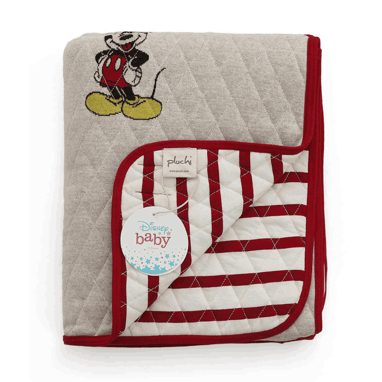 PLUCHI-AC BLANKET MICKEY Disney Cotton Knitted Blanket For Kids For Use In All Seasons (2 to 4 Years for Kids)