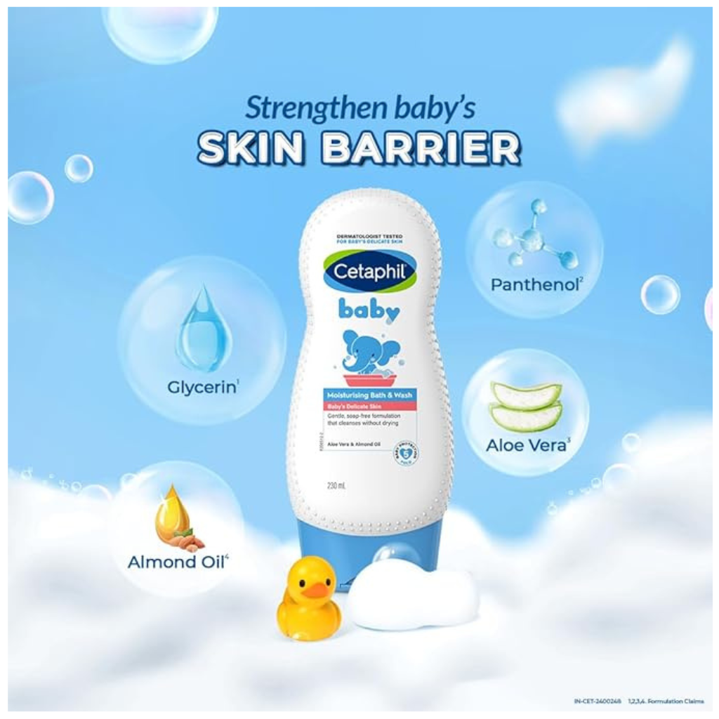 Cetaphil Baby Moisturising Bath & Wash- 230 ml