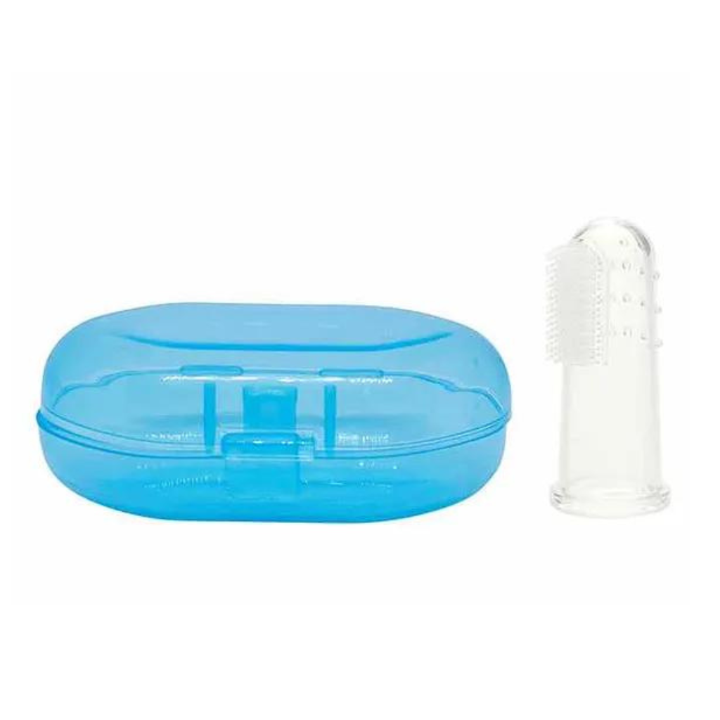 Silicone Fingure Brush With Case Pack of 1 - Blue