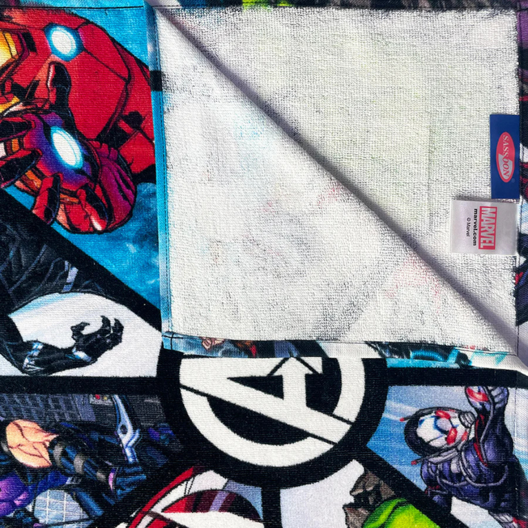 SASSOON Avengers Kids Hooded Poncho in 400 GSM