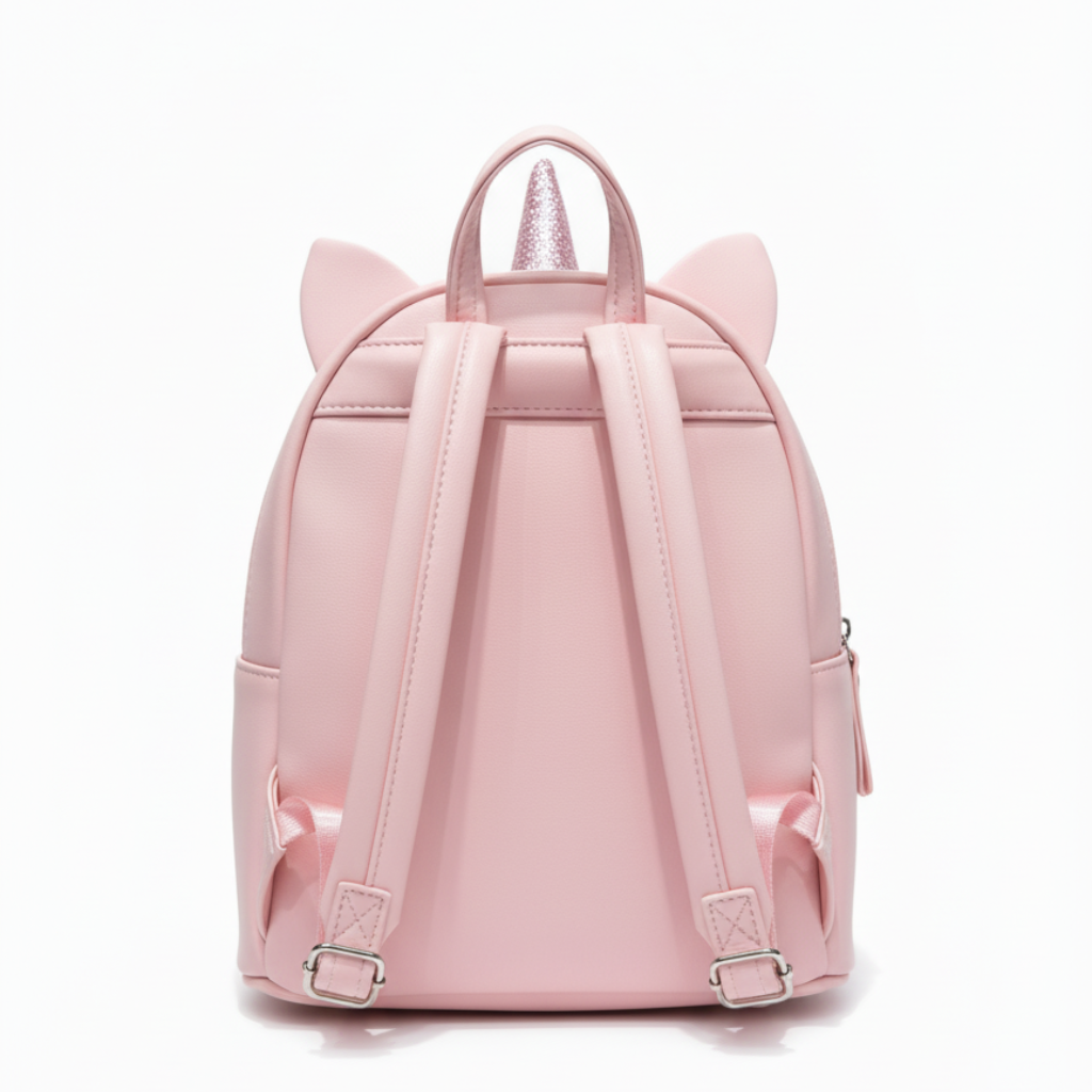 Ninos Worlds Fashion Backpack with Unicorn Horn Cute Ears and Eyes on Front for Kids