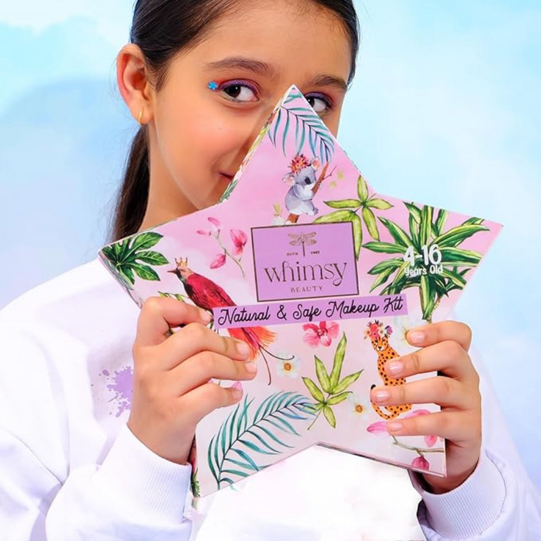 Whimsy 12-Piece Organic Makeup Kit for Girls & Teens |Real & Non-Toxic Beauty Set for Kids 4-16 years