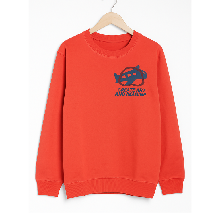 Boys' Red 'Create Art and Imagine' Graphic Sweatshirt