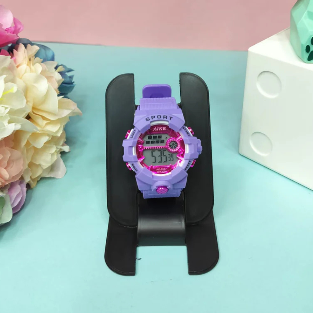 Digital Multi Dial with White Silicone Belt Kids Wrist Watch